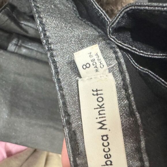 REBECCA MINKOFF | NEW Black Coated Sparkle Skinny Jeans Women’s Size 6 & 8 - Picture 13 of 13